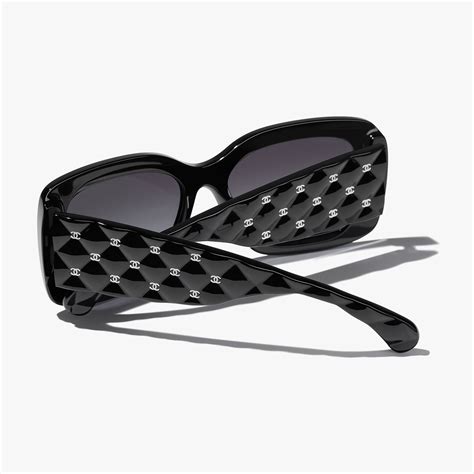 matte black chanel sunglasses crystals|CHANEL Sunglasses: Rectangle Sunglasses, acetate, metal.